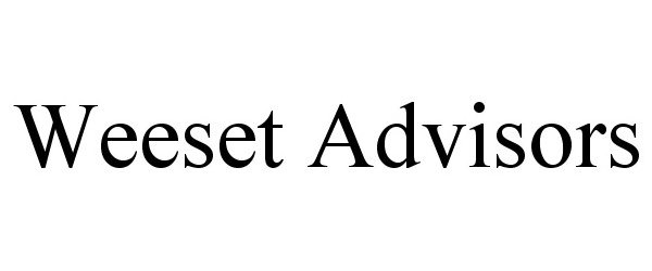 Trademark Logo WEESET ADVISORS