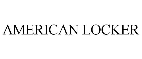 Trademark Logo AMERICAN LOCKER
