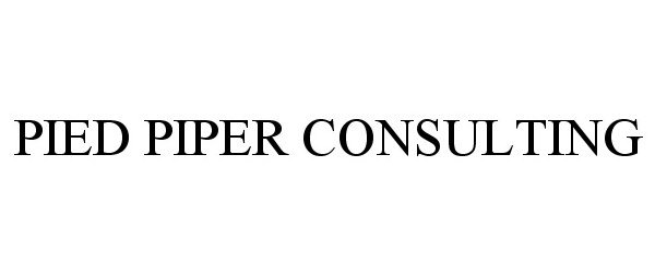 Trademark Logo PIED PIPER CONSULTING