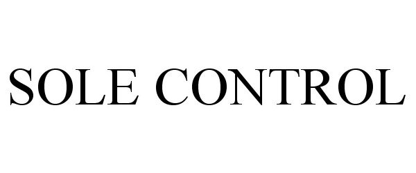 Trademark Logo SOLE CONTROL