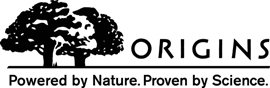 Trademark Logo ORIGINS POWERED BY NATURE. PROVEN BY SCIENCE.