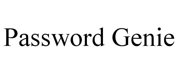 Trademark Logo PASSWORD GENIE