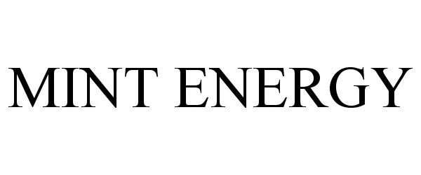 Trademark Logo MINT ENERGY