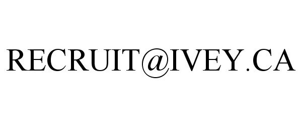 Trademark Logo RECRUIT@IVEY.CA