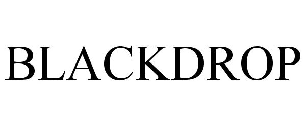 Trademark Logo BLACKDROP
