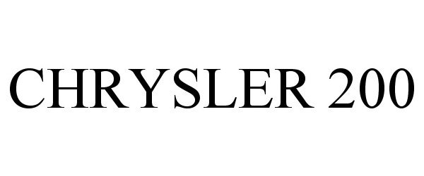 Trademark Logo CHRYSLER 200