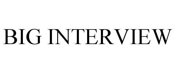 Trademark Logo BIG INTERVIEW