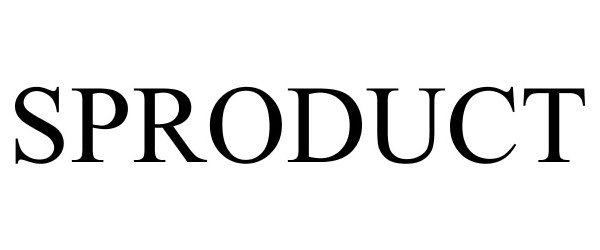 Trademark Logo SPRODUCT