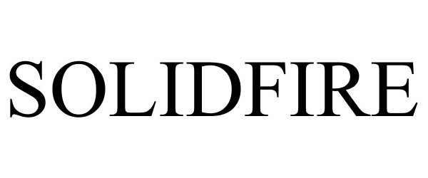Trademark Logo SOLIDFIRE