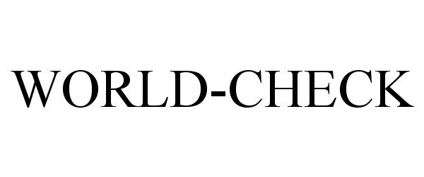 Trademark Logo WORLD-CHECK