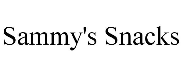 Trademark Logo SAMMY'S SNACKS