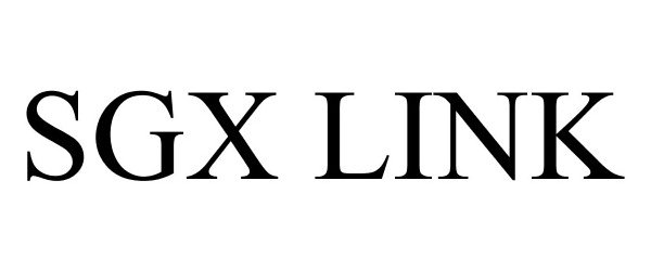 Trademark Logo SGX LINK