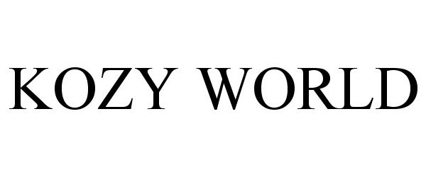 Trademark Logo KOZY WORLD