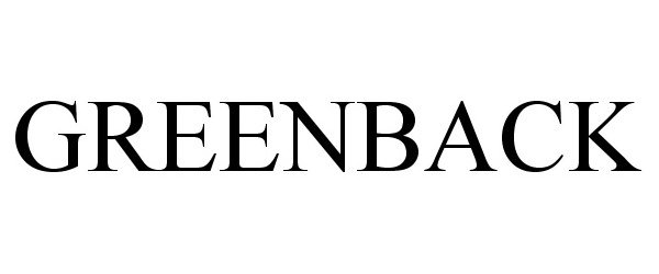 Trademark Logo GREENBACK