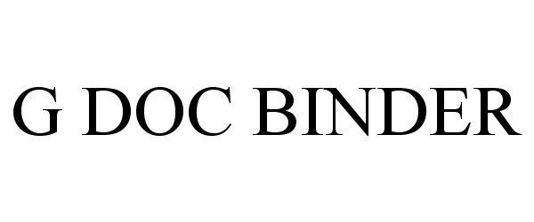 Trademark Logo G DOC BINDER