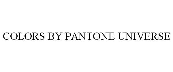  COLORS BY PANTONE UNIVERSE