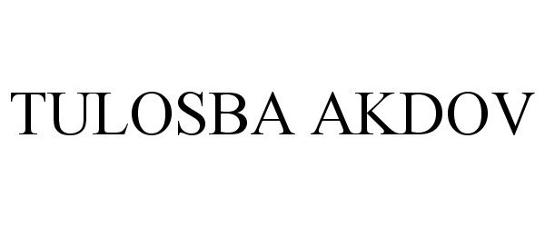 Trademark Logo TULOSBA AKDOV