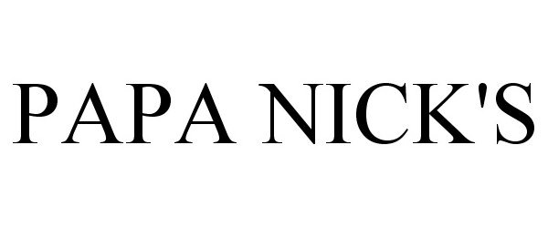 Trademark Logo PAPA NICK'S