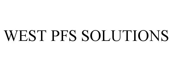  WEST PFS SOLUTIONS