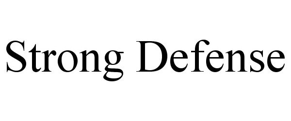 Trademark Logo STRONG DEFENSE