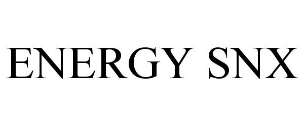 Trademark Logo ENERGY SNX