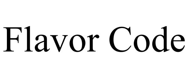 Trademark Logo FLAVOR CODE