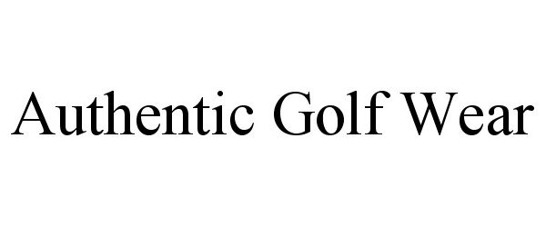 Trademark Logo AUTHENTIC GOLF WEAR