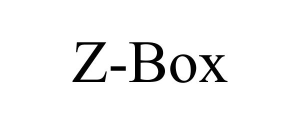 Trademark Logo Z-BOX