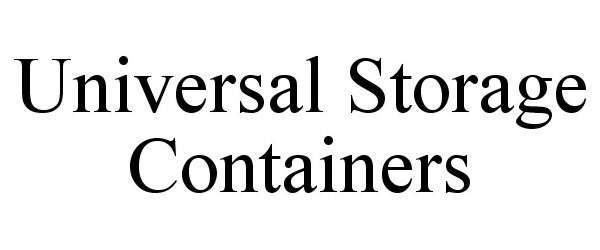  UNIVERSAL STORAGE CONTAINERS
