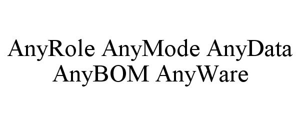  ANYROLE ANYMODE ANYDATA ANYBOM ANYWARE