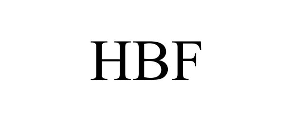 Trademark Logo HBF