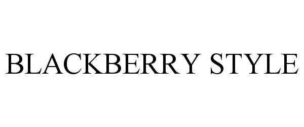 Trademark Logo BLACKBERRY STYLE