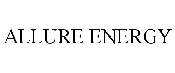 Trademark Logo ALLURE ENERGY