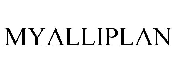 Trademark Logo MYALLIPLAN