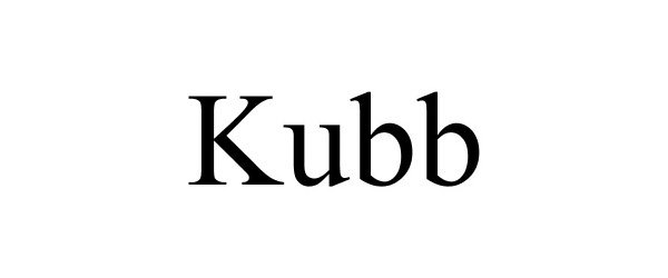 Trademark Logo KUBB