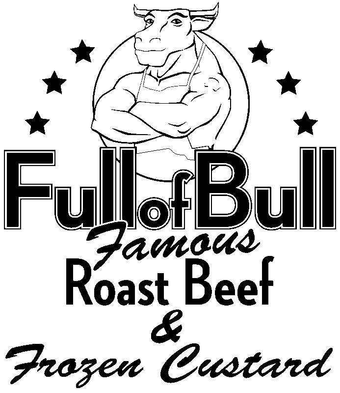 Trademark Logo FULL OF BULL FAMOUS ROAST BEEF &amp; FROZEN CUSTARD