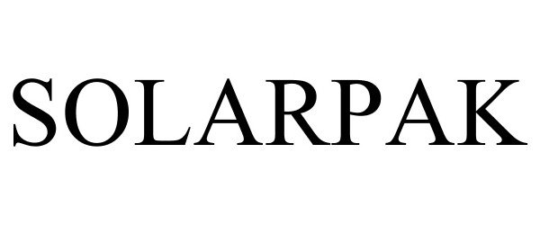 Trademark Logo SOLARPAK