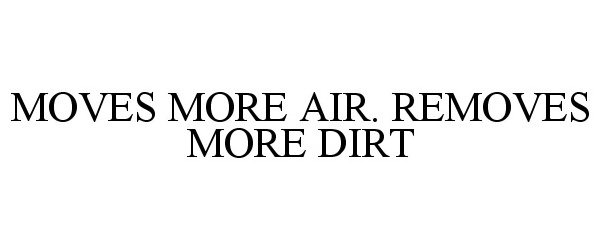  MOVES MORE AIR. REMOVES MORE DIRT