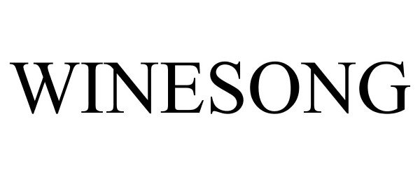 Trademark Logo WINESONG