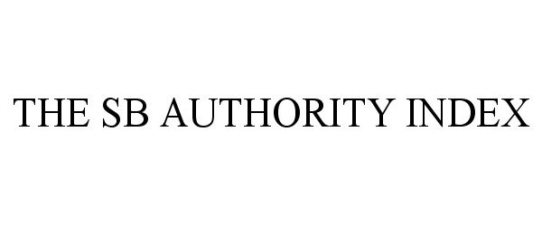  THE SB AUTHORITY INDEX