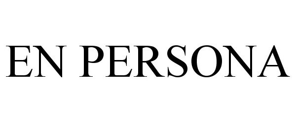 Trademark Logo EN PERSONA