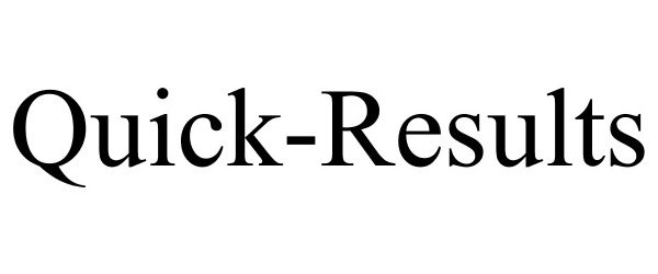 Trademark Logo QUICK-RESULTS