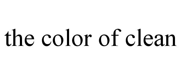  THE COLOR OF CLEAN