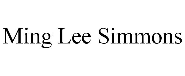 Trademark Logo MING LEE SIMMONS