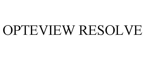  OPTEVIEW RESOLVE