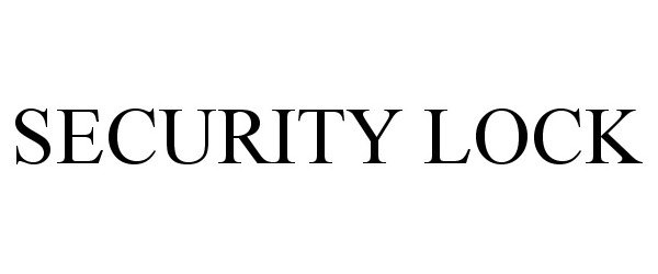 Trademark Logo SECURITY LOCK