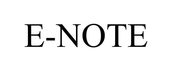 Trademark Logo E-NOTE