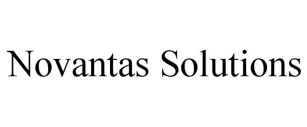 Trademark Logo NOVANTAS SOLUTIONS