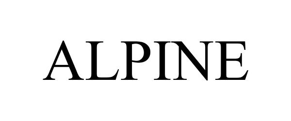 Trademark Logo ALPINE