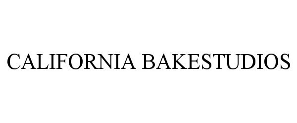 Trademark Logo CALIFORNIA BAKESTUDIOS